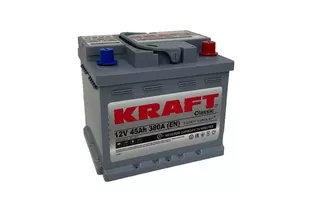 Kraft Classic 45 R 45 A/h 380 A R+ низкий 207x175x175 мм