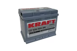 Kraft Classic 55 R 55 A/h 520 A R+ 242x175x190 мм
