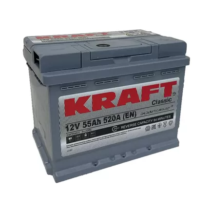 Kraft Classic 55 R 55 A/h 520 A R+ 242x175x190 мм