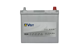 VST Silver 6СТ-57 B24 57 A/h 450 A R+ 237x127x200 мм