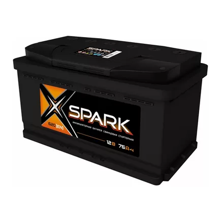 Spark 75 A/h 620 A R+ 6СТ-75 Евро 278x175x190 mm