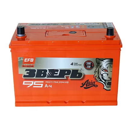 Зверь EFB Азия 6СТ-95 Рус. 95 A/h 950 A L+ 310x175x220 mm