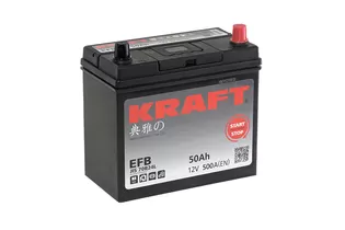 Kraft EFB Asia 50 JR 50 A/h 500 A R+ 237x126x220 мм
