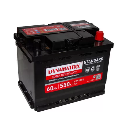 Dynamatrix-Korea DEB620 Standard 60 A/h 550 A R+ 242x175x190 мм