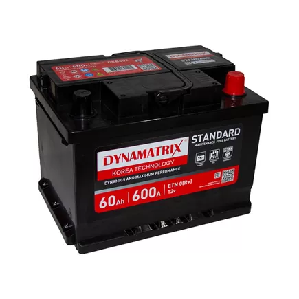 Dynamatrix-Korea DEB02 Standard 60 A/h 600 A R+ 242x175x175 мм