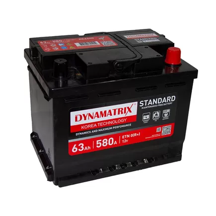 Dynamatrix-Korea DEA640 Standard 63 A/h 580 A R+ 242x175x190 мм