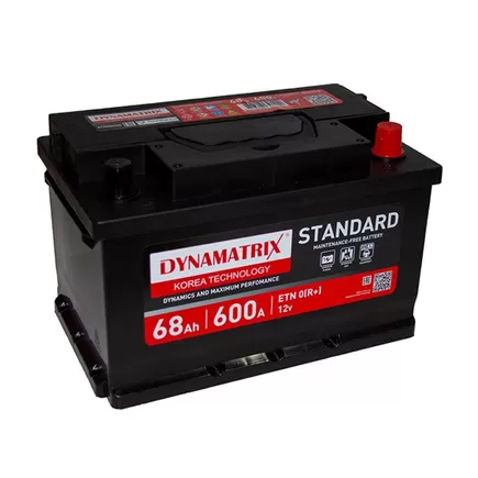 Dynamatrix-Korea DEA722 Standard 68 A/h 600 A R+ 278x175x175 мм