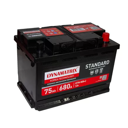 Dynamatrix-Korea DEB740 Standard 75 A/h 680 A R+ 278x175x190 мм