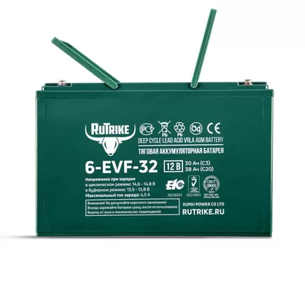 Аккумулятор RuTrike 6-EVF-32 (12В/32 А·ч)