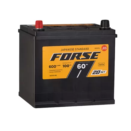 Forse Asia 65D23R 60 A/h 600 A L+ 230x173x204 мм