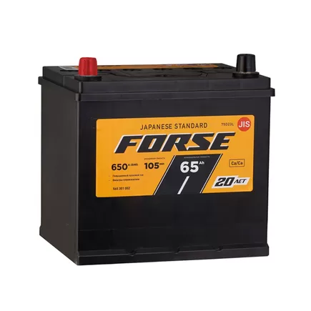 Forse Asia 75D23R 65 A/h 650 A L+ 230x173x204 мм