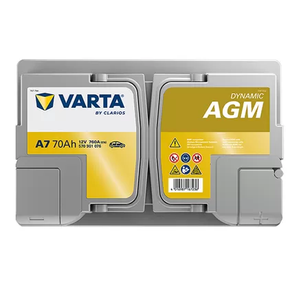Varta Silver Dynamic AGM A7 70 A/h 760 A R+ 278х175х190 мм