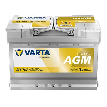 Varta Silver Dynamic AGM A7 70 A/h 760 A R+ 278х175х190 мм