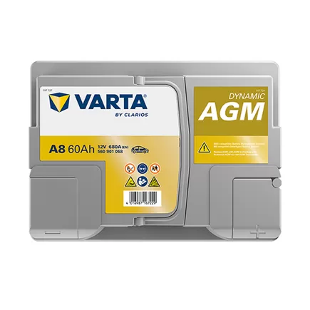 Varta Silver Dynamic AGM A8 60 A/h 680 A R+ 242х175х190 мм
