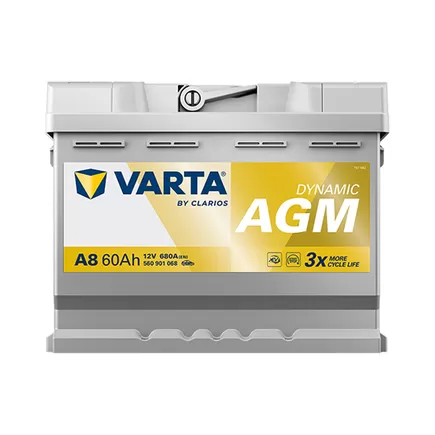 Varta Silver Dynamic AGM A8 60 A/h 680 A R+ 242х175х190 мм