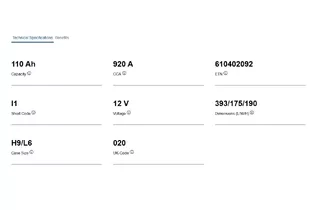 Varta Dynamic SLI I1 110 A/h 920 A R+ 393x175x190 мм