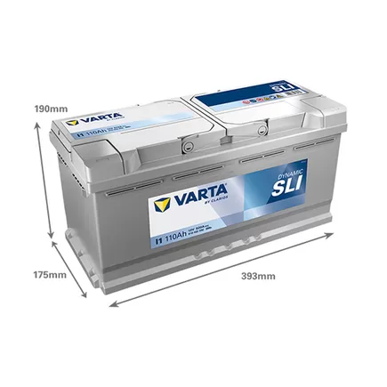 Varta Dynamic SLI I1 110 A/h 920 A R+ 393x175x190 мм