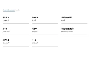 Varta Dynamic SLI F19 85 A/h 800 A R+ 315x175x190 мм