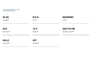 Varta Dynamic SLI D15 63 A/h 610 A R+ 242x175x190 мм
