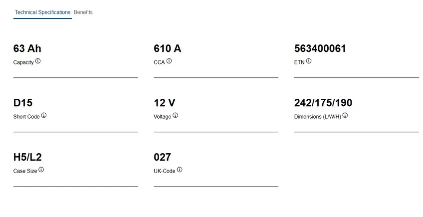 Varta Dynamic SLI D15 63 A/h 610 A R+ 242x175x190 мм