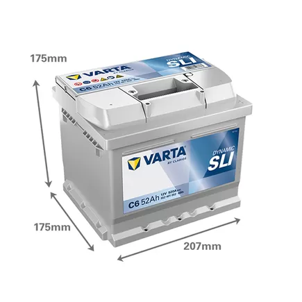 Varta Dynamic SLI C6 52 A/h 520 A R+ 207x175x175 мм