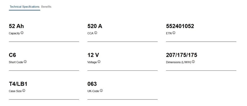 Varta Dynamic SLI C6 52 A/h 520 A R+ 207x175x175 мм