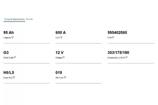 Varta Dynamic SLI G3 95 A/h 800 A R+ 353x175x190 мм