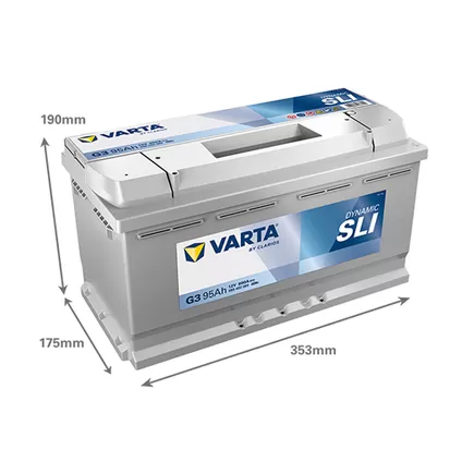 Varta Dynamic SLI G3 95 A/h 800 A R+ 353x175x190 мм