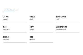 Varta Dynamic SLI E11 74 A/h 680 A R+ 278x175x190 мм