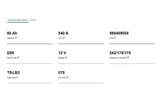 Varta Dynamic SLI D59 60 A/h 540 A R+ 242x175x175 мм