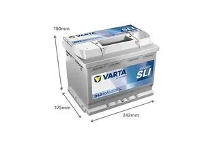 Varta Dynamic SLI D43 60 A/h 540 A L+ 242x175x190 мм