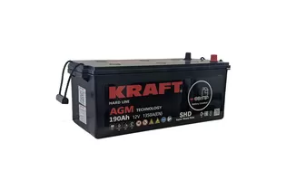 Kraft AGM 190 A/h 1350 А L+ 480x223x223 мм