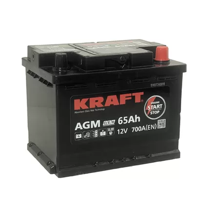 Kraft AGM 65 A/h 700 А R+ 242x175x190 мм