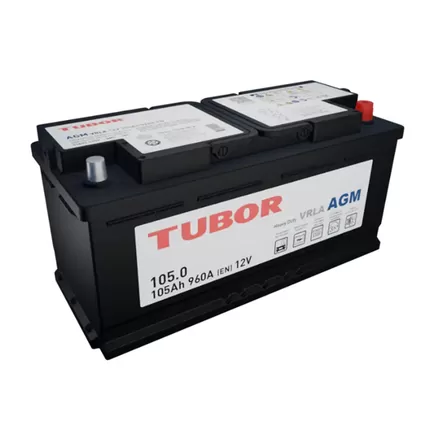 Tubor AGM 105 A/h 960 A R+ 393x175x190 мм