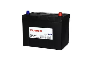Tubor AGM Asia 75 A/h 700 A R+ 255x175x220 мм
