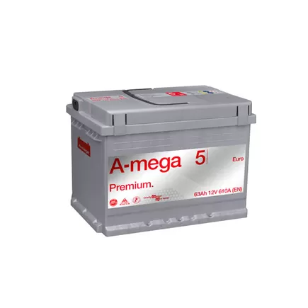 A-mega Premium 63 A/h 610 A R+ 242x175x175 мм