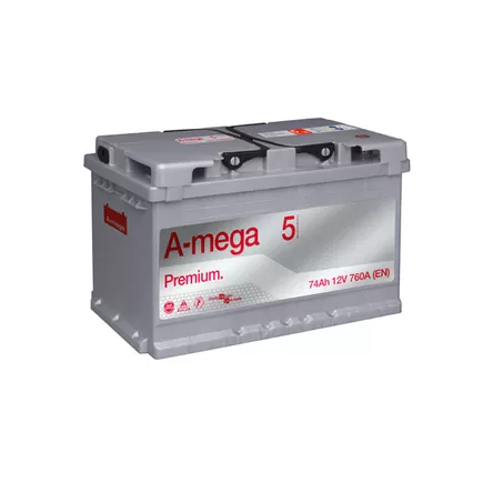 A-MEGA Premium 74 A/h 760 A R+ 278x175x190 мм