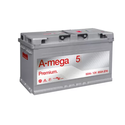 A-MEGA Premium 92 A/h 850 A R+ 6СТ-92-А3 353x175x190 мм