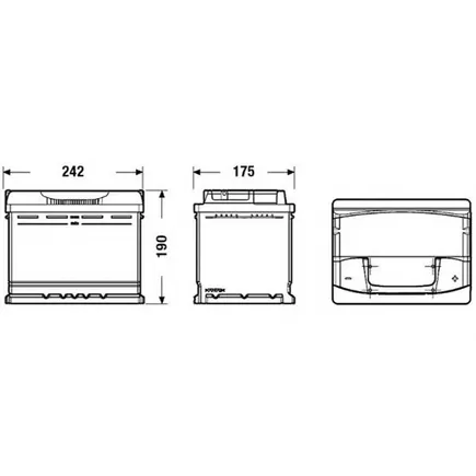 A-Mega Standard 62 А/h 560 А R+ 242x175x190 мм