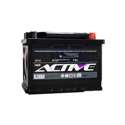 AkTex Active Frost 66 A/h 580 A R+ 6СТ-66 Евро 278x175x190 mm