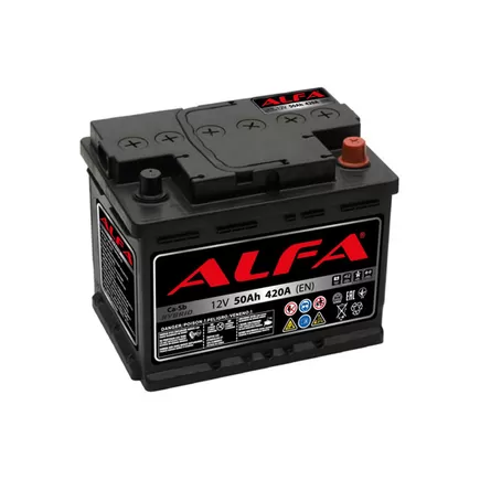 Alfa Hybrid 50 R 50 A/h 420 А R+ 207x175x190 мм