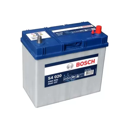 Bosch S4 020 Asia 45 А/h 330 A R+ (545 155 033) 238x127x225 мм