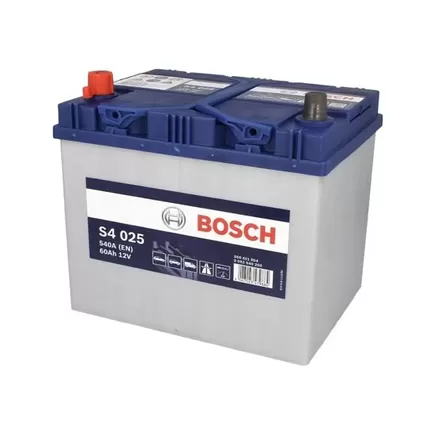 Bosch S4 025 Asia 60 А/h 540A L+ 230x173x225 мм