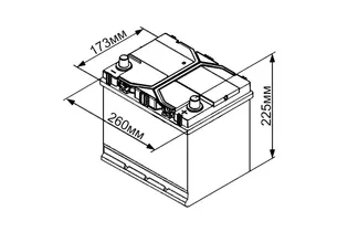 Bosch S4 026 Asia 70 А/h 630 A R+ (570 412 063) 260x175x220 мм