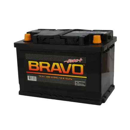 Bravo 74 A/h 650 A R+ 6СТ-74 евро 278x175x190 мм